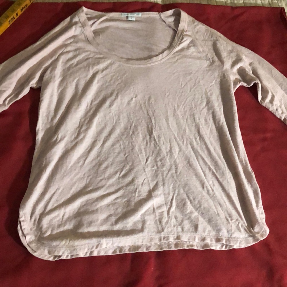 James Perse long sleeve shirt light pink size 2